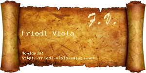 Friedl Viola névjegykártya